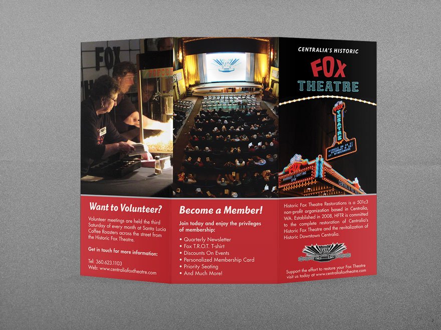 Centralia Fox Theatre Brochure Outside