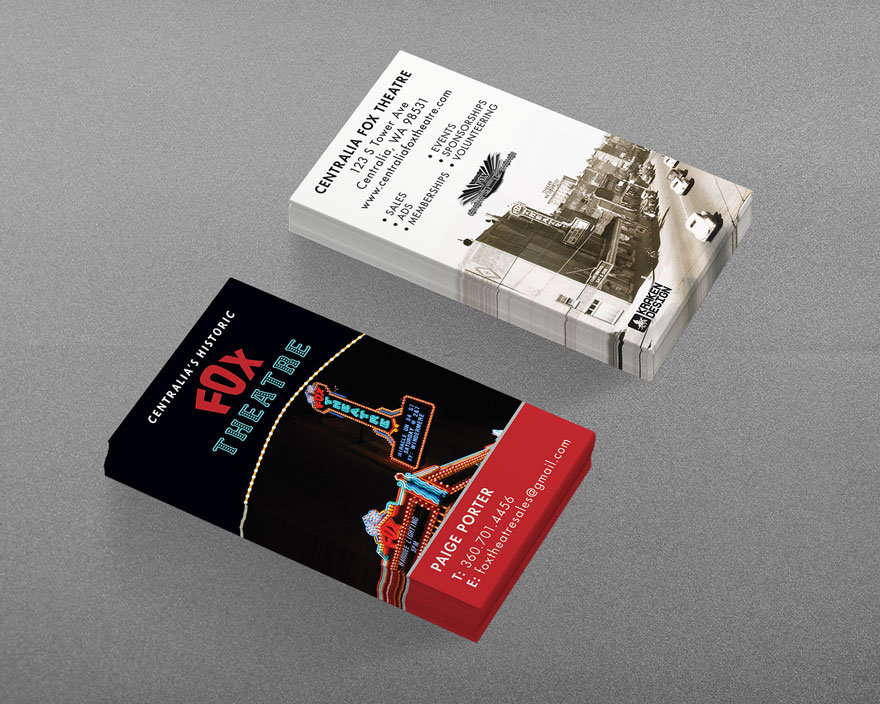 Centralia Fox Theatre Business Card