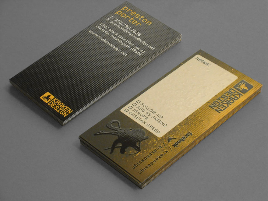 kraken design business card